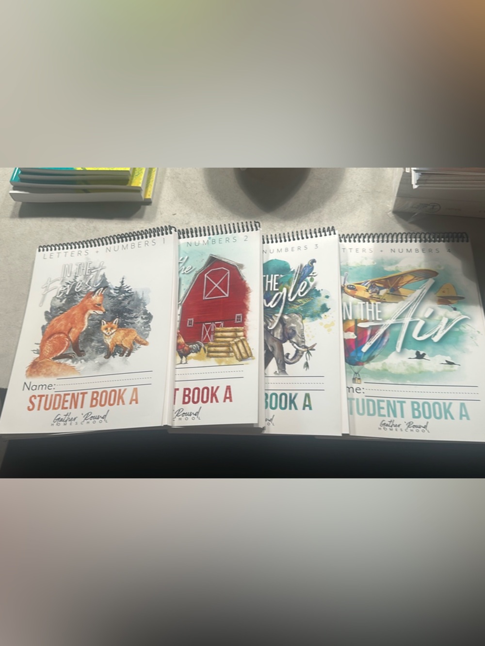 Student Book A Spiral Notebook - White Cover with Illustrated Designs